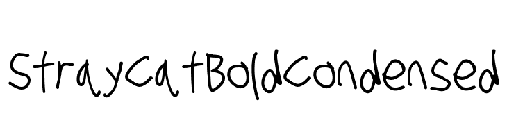 Stray Cat Bold Condensed  font caratteri gratis