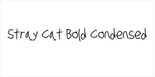 Stray Cat Bold Condensed Logo