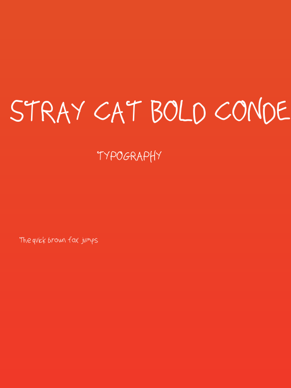 Stray Cat Bold Condensed Poster