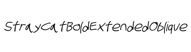 Stray Cat Bold Extended Oblique  لخطوط تنزيل