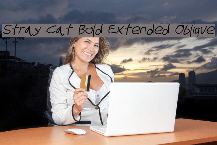 Stray Cat Bold Extended Oblique Font examples