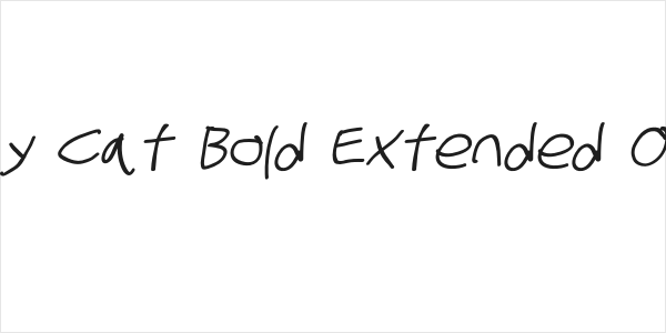 Stray Cat Bold Extended Oblique Logo