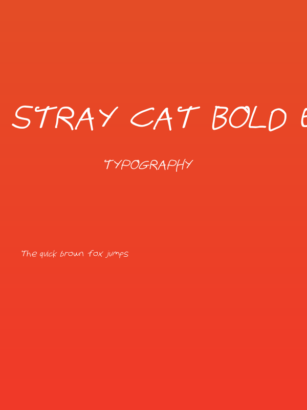 Stray Cat Bold Extended Oblique Poster