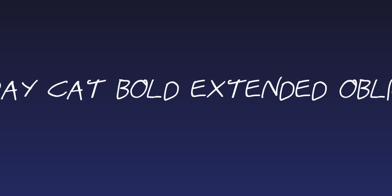 Stray Cat Bold Extended Oblique Social Header