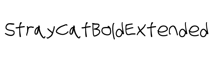 Stray Cat Bold Extended Font