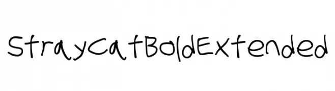 Stray Cat Bold Extended  les polices de caractères gratuit tlcharger