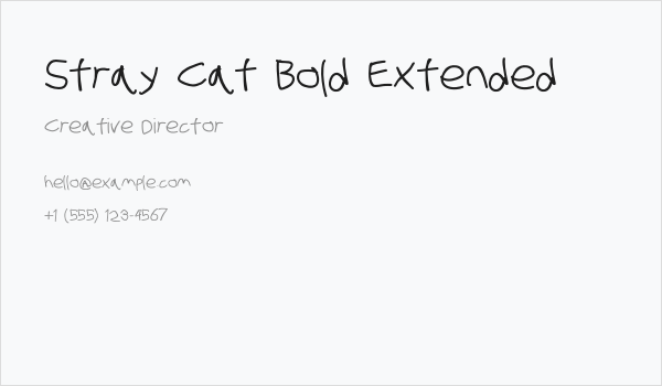 Stray Cat Bold Extended Business Card