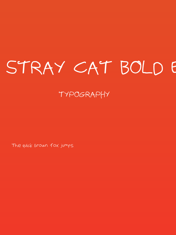 Stray Cat Bold Extended Poster