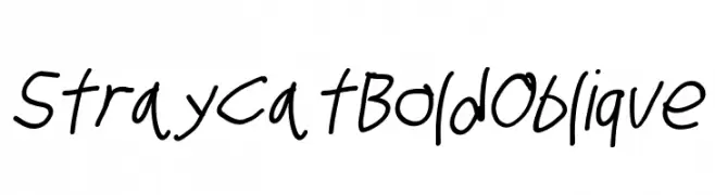 Stray Cat Bold Oblique  font caratteri gratis