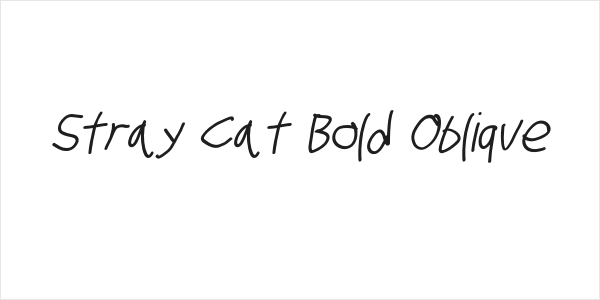 Stray Cat Bold Oblique Logo