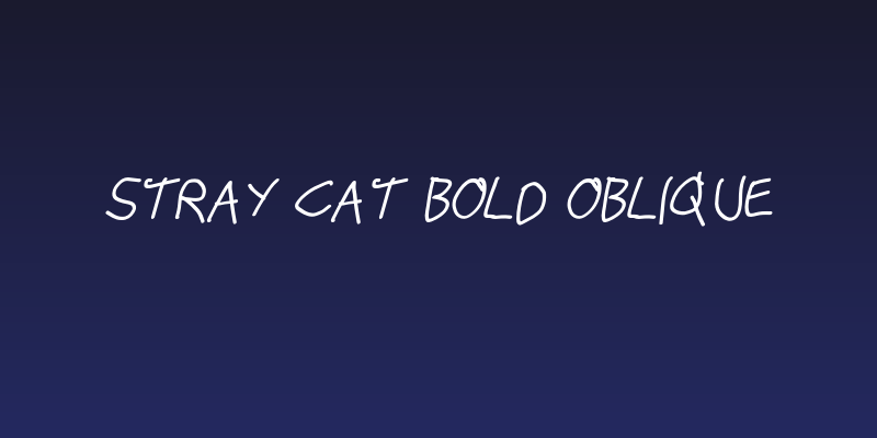 Stray Cat Bold Oblique Social Header