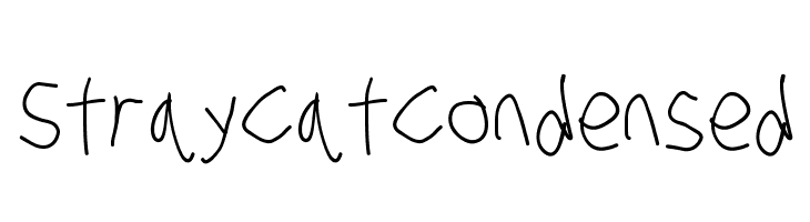 Stray Cat Condensed  les polices de caractères gratuit tlcharger