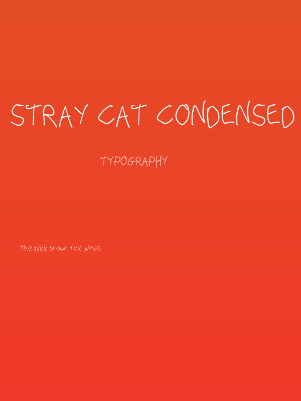 Stray Cat Condensed Poster