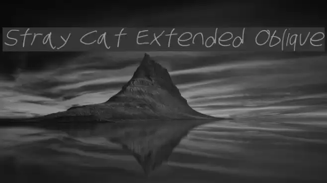 Stray Cat Extended Oblique Font examples