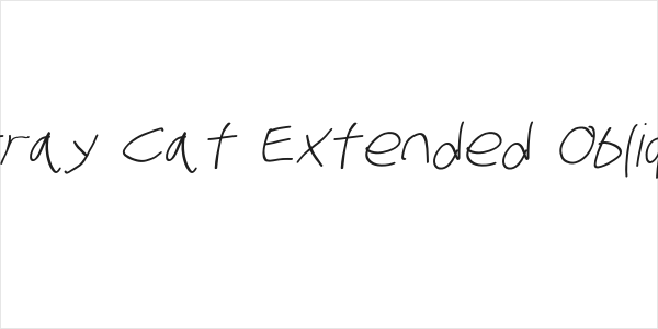 Stray Cat Extended Oblique Logo