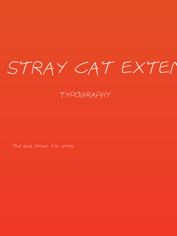Stray Cat Extended Oblique Poster