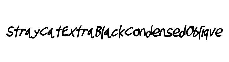 Stray Cat ExtraBlack Condensed Oblique  font caratteri gratis