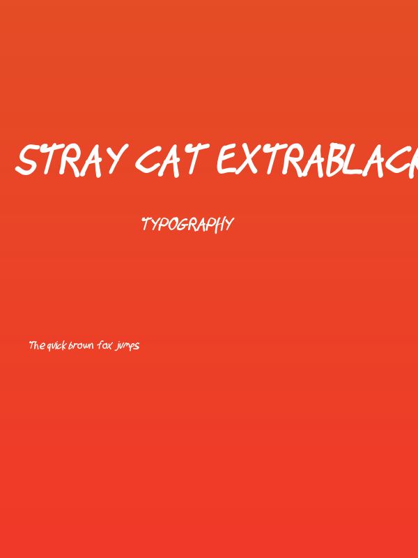 Stray Cat ExtraBlack Condensed Oblique Poster