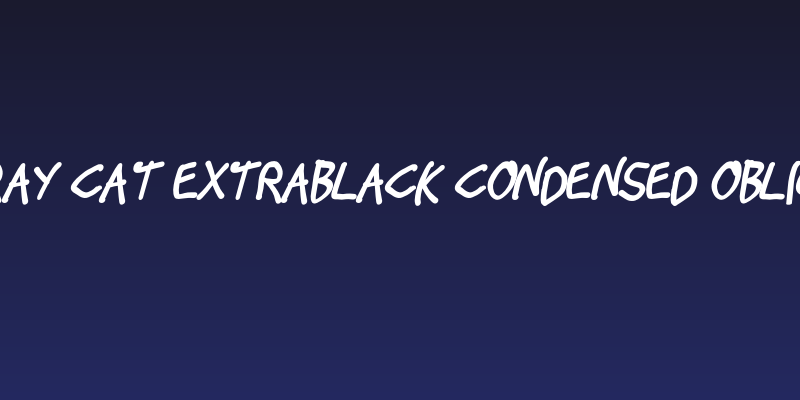 Stray Cat ExtraBlack Condensed Oblique Social Header