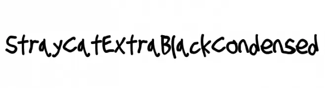 Stray Cat ExtraBlack Condensed  Frei Schriftart Herunterladen