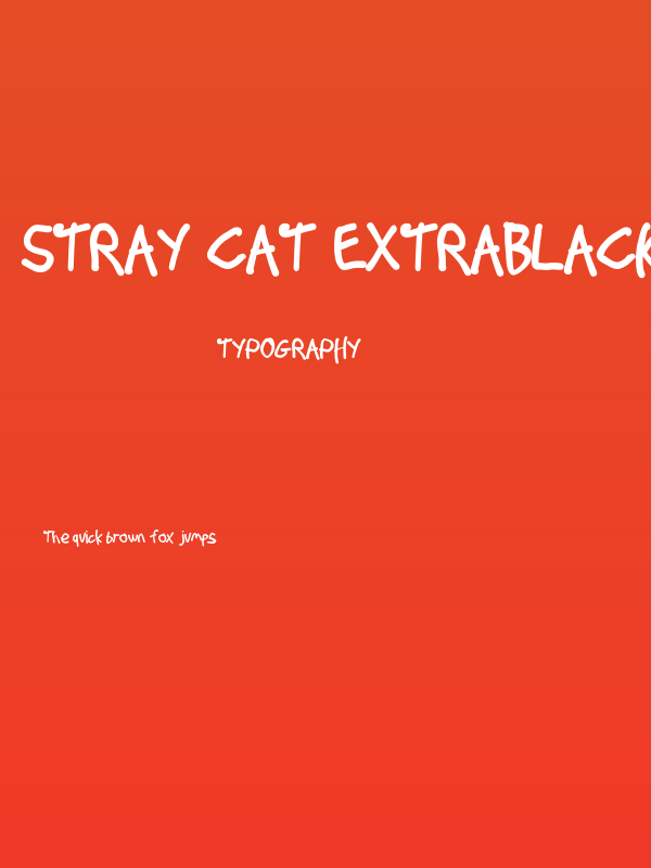 Stray Cat ExtraBlack Condensed Poster