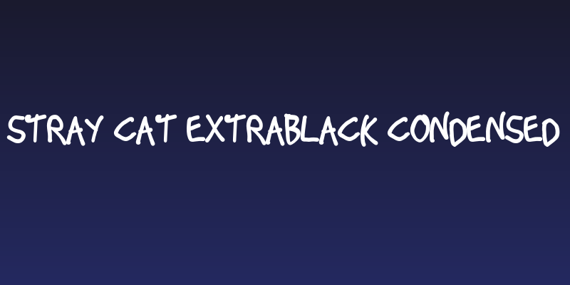 Stray Cat ExtraBlack Condensed Social Header