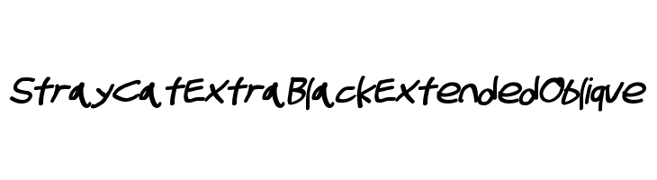 Stray Cat ExtraBlack Extended Oblique  لخطوط تنزيل