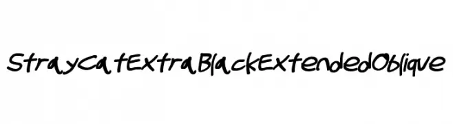 Stray Cat ExtraBlack Extended Oblique  baixar fontes gratis
