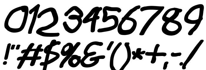 Stray Cat ExtraBlack Extended Oblique Font OTHER CHARS