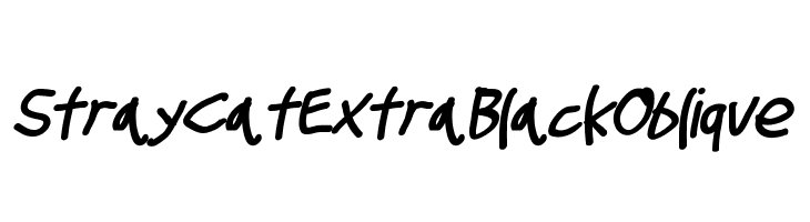 Stray Cat ExtraBlack Oblique  les polices de caractères gratuit tlcharger