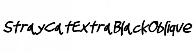 Stray Cat ExtraBlack Oblique  नि: शुल्क फ़ॉन्ट्स डाउनलोड