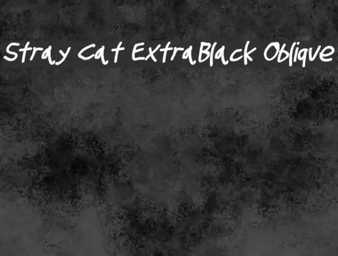 Stray Cat ExtraBlack Oblique  examples