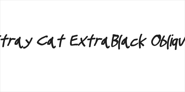 Stray Cat ExtraBlack Oblique Logo