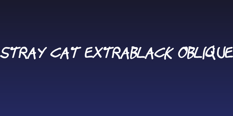 Stray Cat ExtraBlack Oblique Social Header
