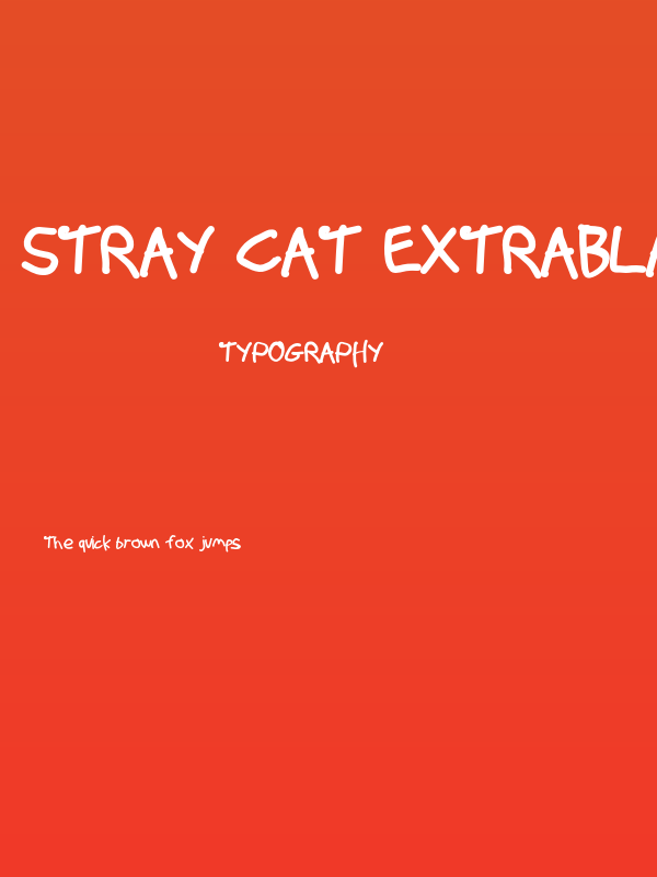 Stray Cat ExtraBlack Poster