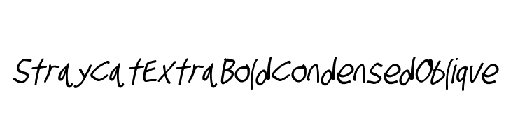 Stray Cat ExtraBold Condensed Oblique  免费字体下载