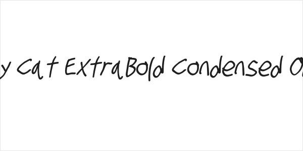 Stray Cat ExtraBold Condensed Oblique Logo
