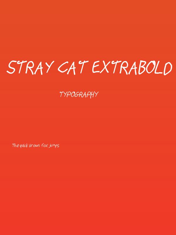 Stray Cat ExtraBold Condensed Oblique Poster