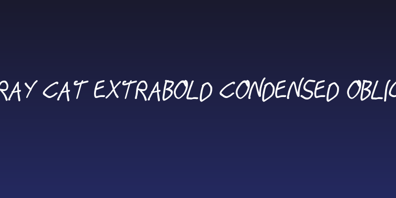 Stray Cat ExtraBold Condensed Oblique Social Header