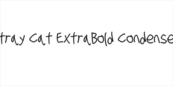 Stray Cat ExtraBold Condensed Logo