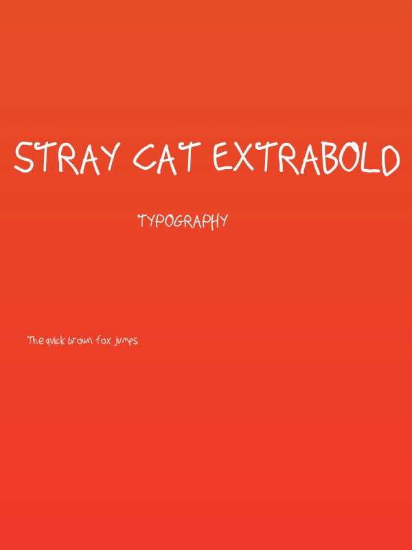 Stray Cat ExtraBold Condensed Poster