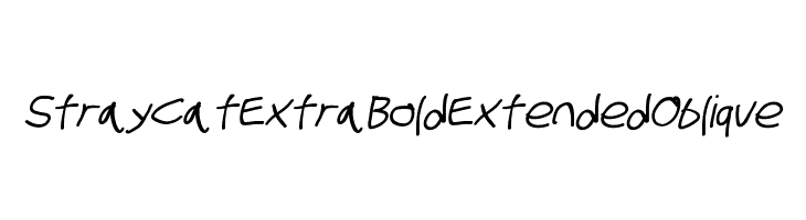 Stray Cat ExtraBold Extended Oblique  免费字体下载