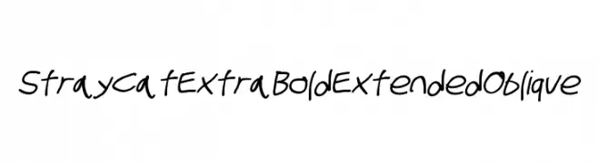 Stray Cat ExtraBold Extended Oblique  Fuentes Gratis Descargar