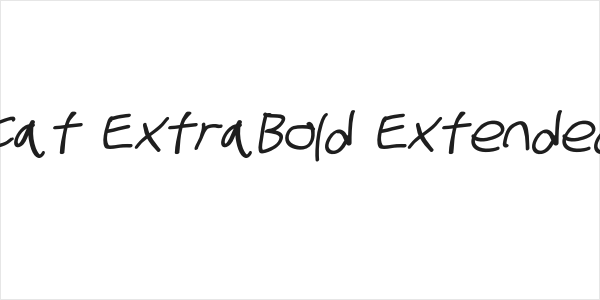 Stray Cat ExtraBold Extended Oblique Logo