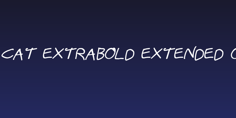 Stray Cat ExtraBold Extended Oblique Social Header