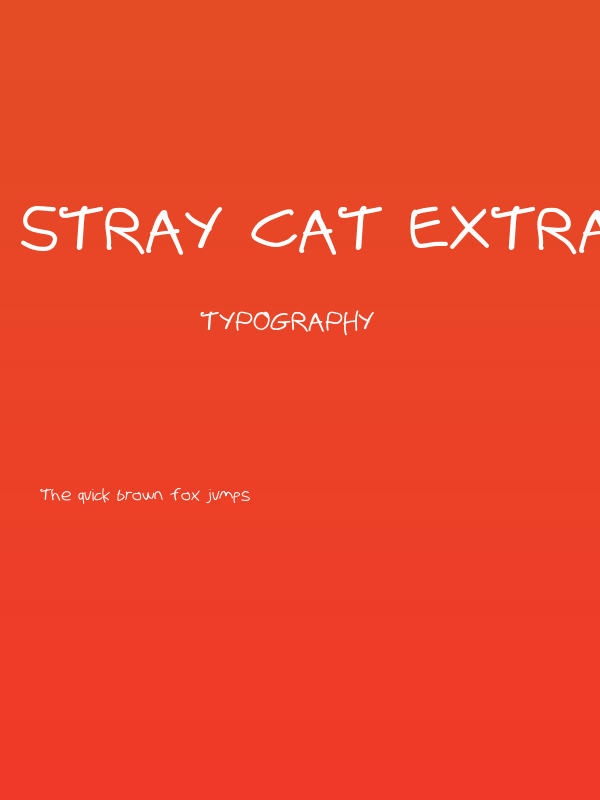 Stray Cat ExtraBold Extended Poster