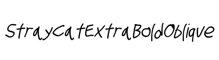 Stray Cat ExtraBold Oblique  免费字体下载