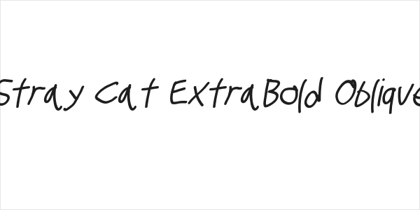 Stray Cat ExtraBold Oblique Logo