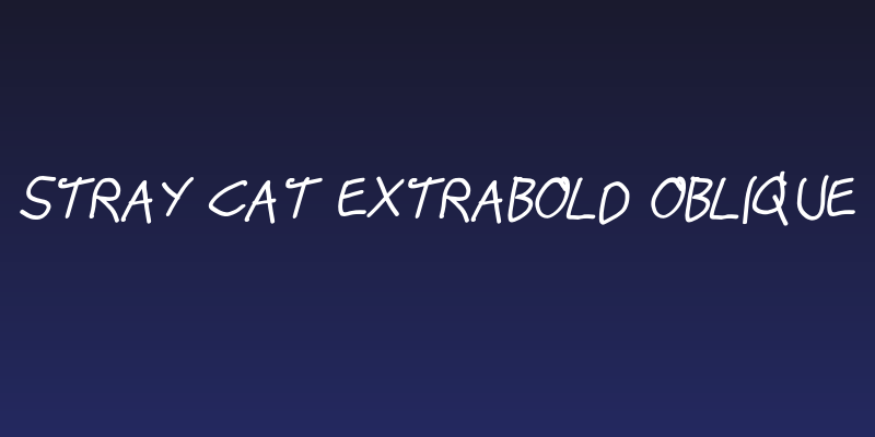 Stray Cat ExtraBold Oblique Social Header