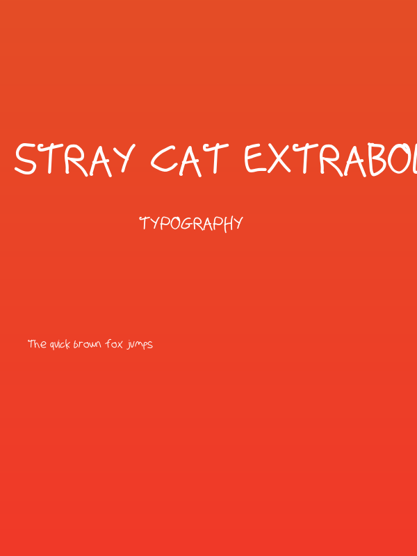 Stray Cat ExtraBold Poster